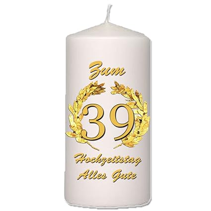 Foto-Kerze zum 39. Hochzeitstag: Amazon.de: Küche & Haushalt