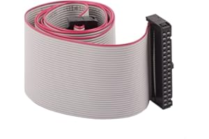 uxcell 34P 34 Way 2.54mm Pitch F/F IDC Extension Flat Ribbon Cable Gray 66cm Long