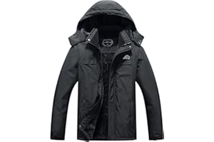 OTU Men's Waterproof Ski Jacket Snowboarding Windbreaker Warm Winter Hooded Mountain Snow Coat