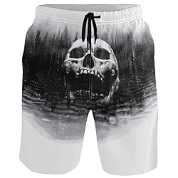 visesunny Sugar Skull in The Lake Print Summer