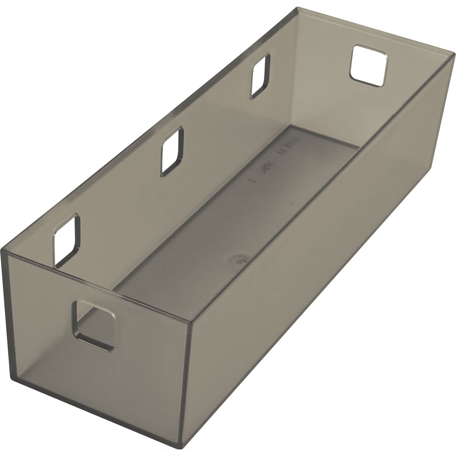 NINKA 5018.11 20911 Graphite Translucent Banio Drawer Container 3 Compartments Storage Container Organiser 251 x 84 mm Plastic