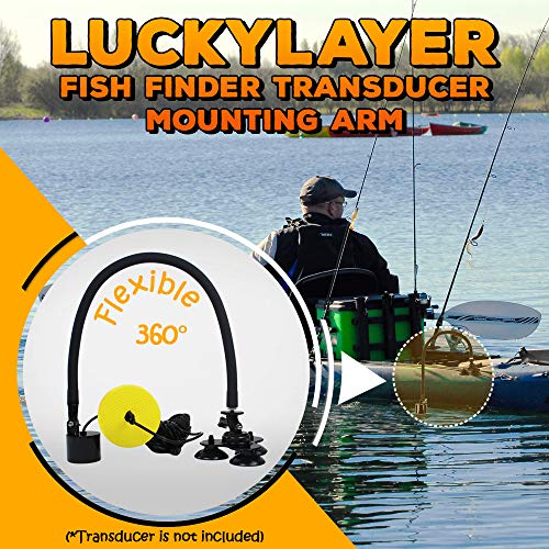 LUCKYLAKER SUP Transducer Mount Arm Kayak Transducer Arm Mount Fish