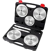 BILITOOLS Truck Hub Seal Installer Kit, Wheel Seal Driver for Semi Trucks | Class 7 &amp; Class 8 Trucks &amp; Trailers, Bearing Race and Seal Driver Set, 5 Drivers, 2-Piece Handle, Storage Case