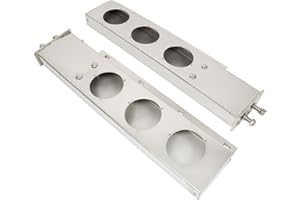 GXYWADY 30 Stainless Steel Chrome Mud Flap Hanger with Light Cutouts Spring Loaded 2 1/2 Pattern Replacement for Semi Trucks