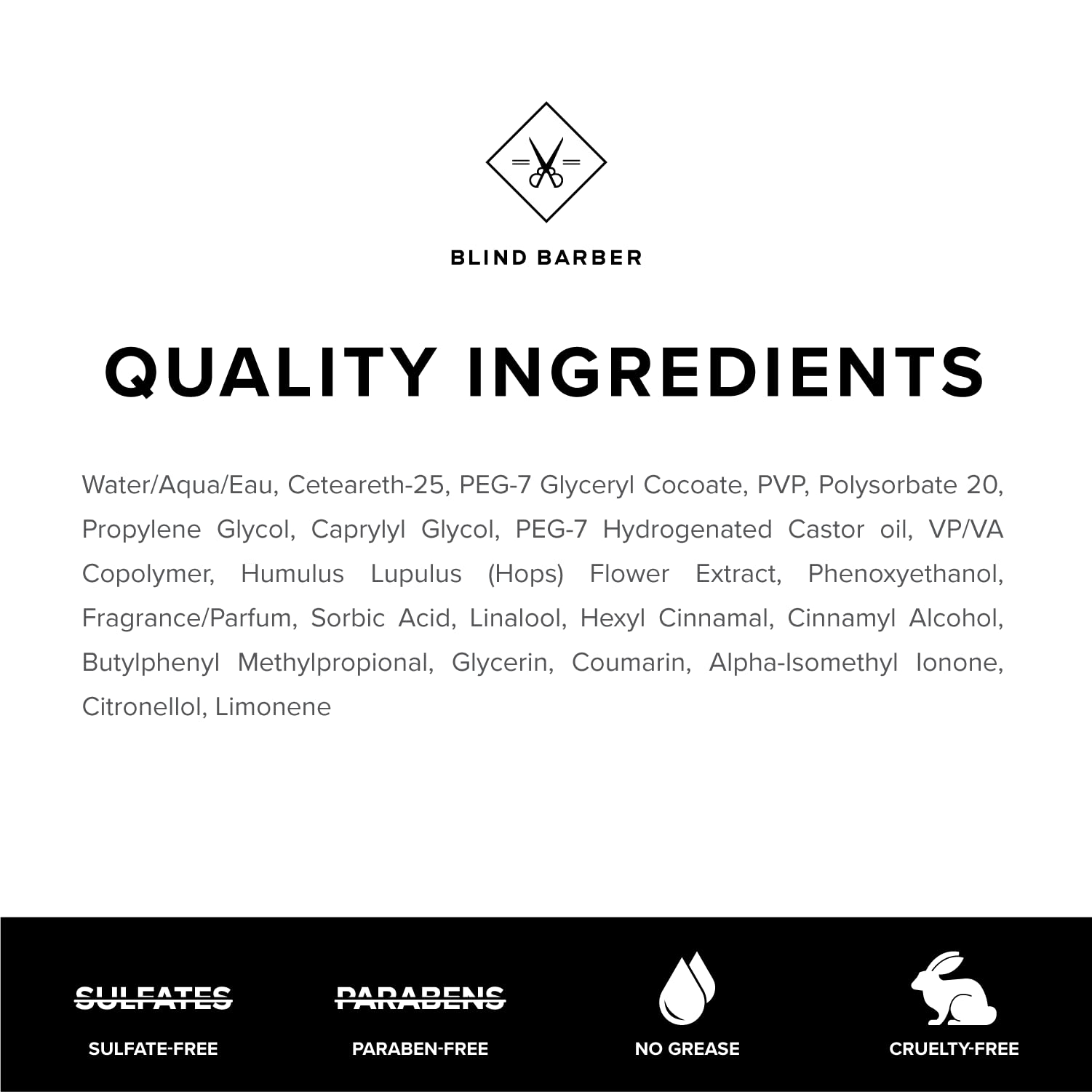 Blind Barber 101 Proof Classic Hair Pomade for Men - Malleable Water Based Pomade, Strong Hold & High Shine - Easy to Use Mens Hair Product for Everyday Styling - (2.5 Oz)