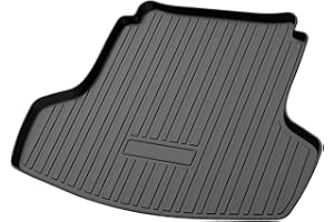 Elsetyler Cargo Liner for 2021-2025 KIA K5 - Black TPE All Weather Heavy Duty Waterproof Rear Cargo Tray Trunk Floor Mat Protector