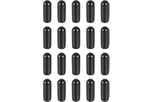 DMiotech 20 Pack 3/16"(5mm) ID Black Screw Thread Protectors Rubber End Caps Bolt Covers for Screw Bolt Furniture Pipe