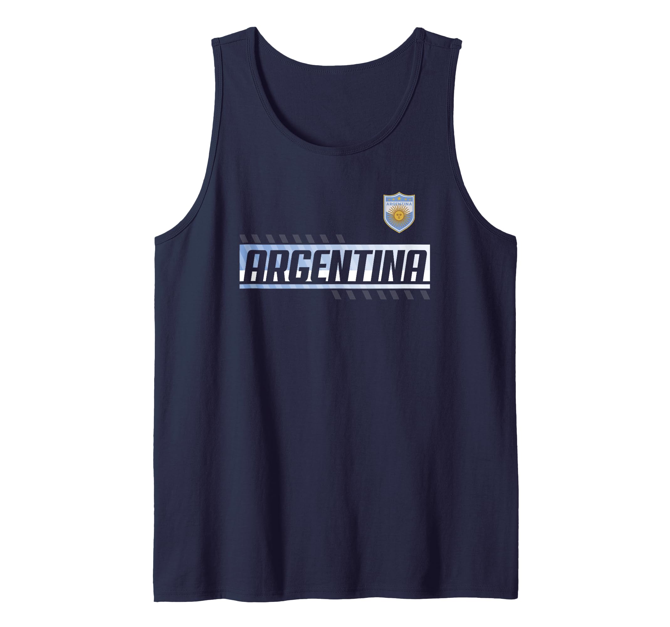 Argentina Text Outline Football Pocket Tank Top