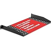 Pyle 19-Inch 1U Server, Vented Shelves for Good Air Circulation Cantilever Wall Rack, Universal Device, Cabinet Shelf, Computer Case Mounting Tray, Black (PLRSTN14U)