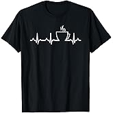 Coffee Heartbeat Love Design - Tea or Coffee Lover T-Shirt