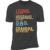 NAZENTI Personalized Dad Shirt, Custom Daddy Shirts for Men, Legend Grandpa T-Shirt, Gifts for Fathers Day Birthday S-4XL