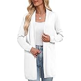 Allegra K Long Cardigan Sweaters for Women's Long Sleeve Open Front Lightweight Knit Cardigans Trendy