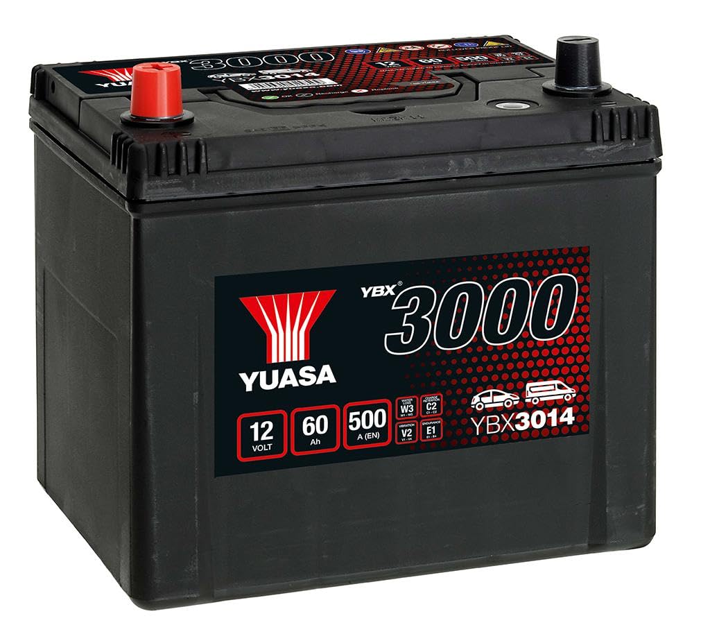 Yuasa YBX3014 12V 60Ah 450CCA Sealed Maintenance Free High Performance Car Battery