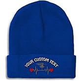 Custom Beanies for Men Disc Golf Throwing Lifeline Game Golfing Golfer Skull Cap Acrylic One Size