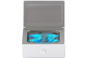 Hitcam Hearing Aid Dryer, World's Fastest Dehumidifier for Hearing Aids Amplifier, UV-C Ultraviolet Light Cleaner Box, 30-min Quick Dry Ultra-Silent Portable for Seniors Adults