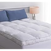 Marine Moon Mattress Topper Queen, Cooling Plush Bed Thick Pillow Top Pad, Hotel Quality Down Alternative for Queen Size with Deep Pocket,Soften Hardened Bed