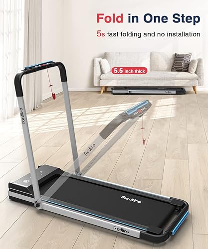 REDLIRO Under Desk Treadmill in Walking Pad, Portable, Folding