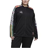 adidas Women's Plus Size Pride Tiro 21 Track Jacket, Black/Multicolor