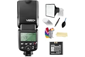 Godox Ving V850II GN60 2.4G 1/8000s HSS Camera Flash Speedlight ,1.5s recycle time & 650 Full Power Pops with 2000mAh Li-ion Battery compatible for Canon Nikon Pentax Olympas