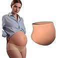 ONEFENG Fake Pregnant Belly Lightweight Cotton Filled Artificial Silicone Pregnant Fale Belly Props for Pretending Pregnancy(Wheat Skin,6-8Months)