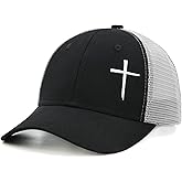 LUDUEIKSW Christian Hats for Men Women, Jesus Cross Trucker Hat Christian Religious Gifts