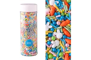 Sweets Indeed Sprinkles, Edible Sprinkle Mix, Perfect for Cake Decorations, Baking, Ice Cream, Cookies, Cupcake Topper, 4 ounces (Funny Bunny)