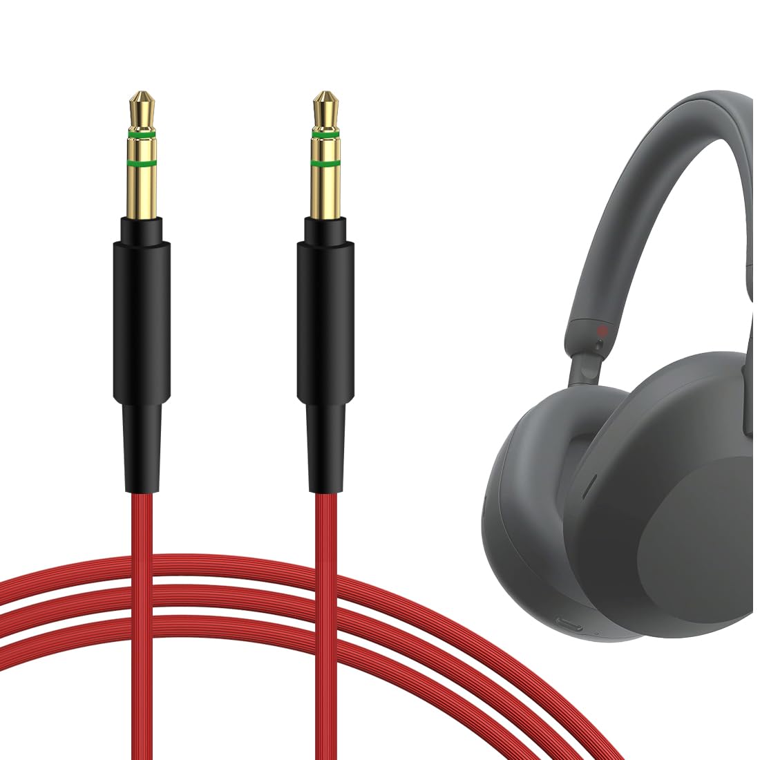 GEEKRIA Audio Cable Compatible with Sony ULT WEAR, WH-1000XM6/ 1000XM5/ 1000XM4, WH-XB920N INZONE H5 Headphones, 3.5mm Replacement Stereo Cord (4 ft/1.2 m)