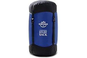 OMVMO Compression Sack, 12L/19L/32L/46L/53L Water-Resistant Sleeping Bag Stuff Sack,Anti-Tear Ultra Light 400T 20D Nylon Storage Bag,Space Saving Gear for Camping Hiking Travel 1Pcs