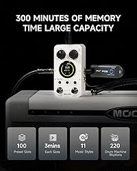 MOOER GL100 Looper Pedal Drum Machine, 2 in 1 Drum