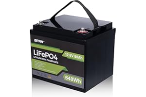 DAYAOENNE 12V 50Ah LiFePO4 Battery Lithium Battery with 50A BMS, Up to 3000+ Cycles for Trolling Motor, RV,Camping,Solar Home Off-Grid System (12.8V 50AH)