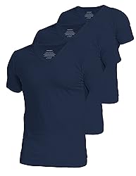 Comfneat Men's 3-Pack Undershirts Stretchy Cotton