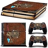 ZoomHit Ps4 Playstation 4 Console Skin Decal Sticker Old Book Treasure Pirate + 2 Controller Skins Set