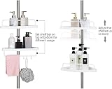 SONGMICS Adjustable Bathroom Corner Shelf 95-300 cm Telescopic Shower Caddy view 6