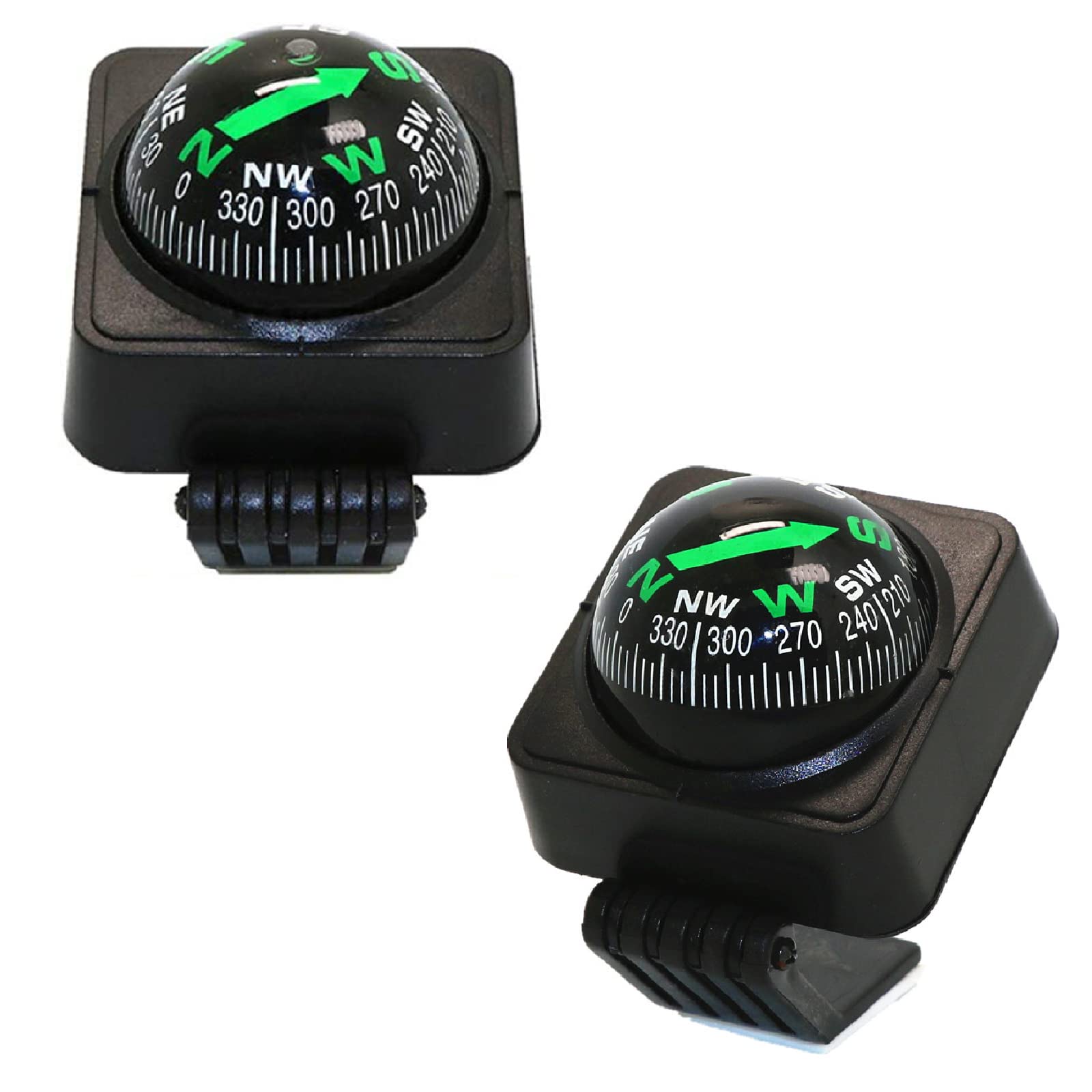 Car Compass Mini Pocket Compass Set Vehicle Ball Compass Digital Compass Marine Compass Easy-To-Read Compass Outdoor Hiking Portable Compass Mini Survival Compass for Car Boat Caravan Truck 2 PCS