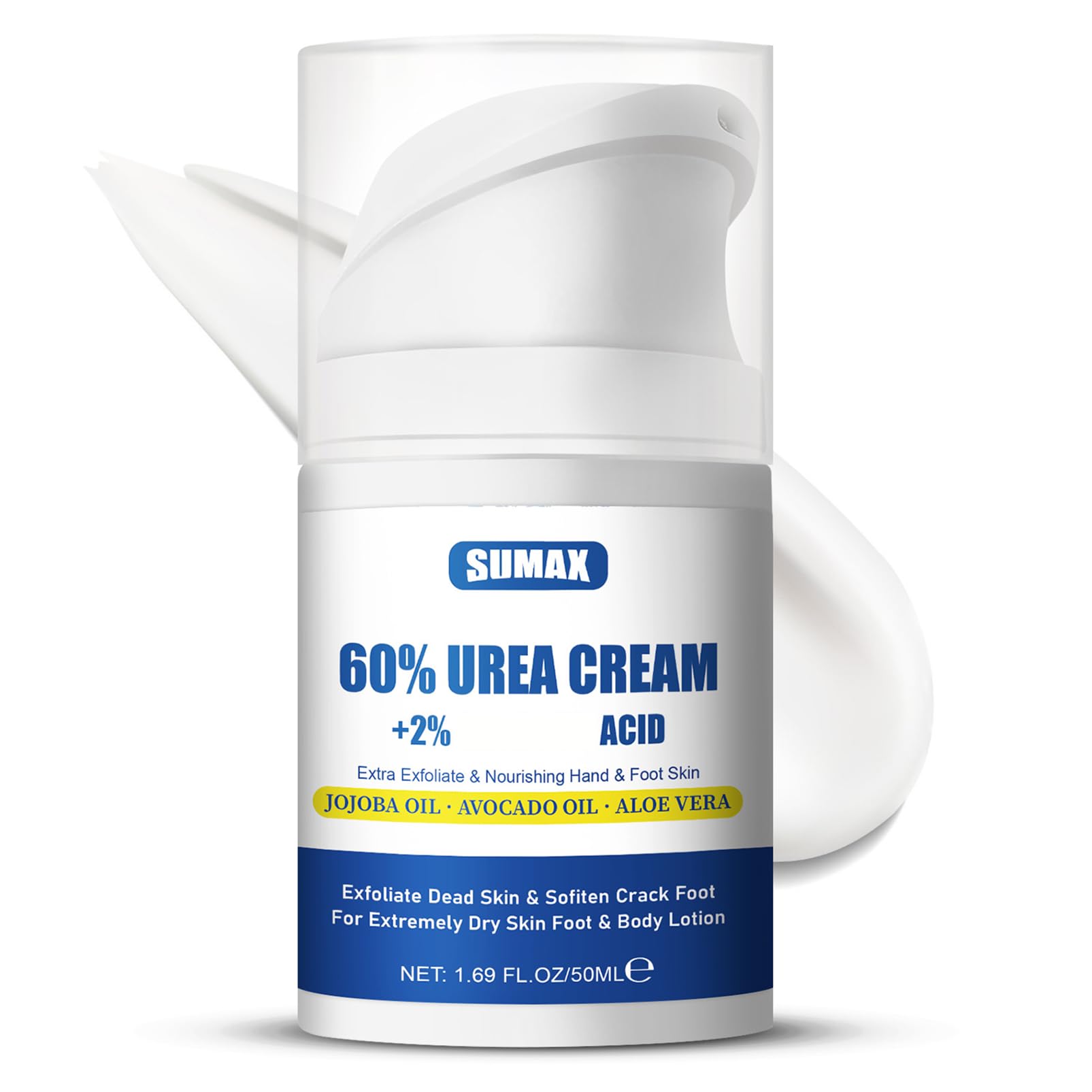 Urea Foot Cream, 60% Urea Cream Cracked Heel Repair Cream Foot Cream for Cracked Heels and Dry Skin Callus Remover for Dry and Hard Skin Heel Balm for Hand, Foot Body