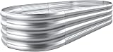 Land Guard Galvanized Raised Garden Bed Kit Oval 48x24x12 in view 1
