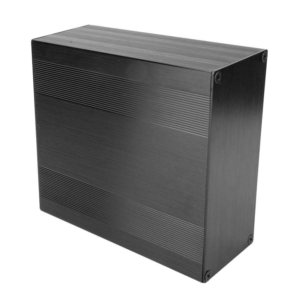 Liukouu Aluminum Alloy Minibox, 150mm, Black Oxide, Split Type, 2.7x5.7x5.9in, 200g, for DIY Projects