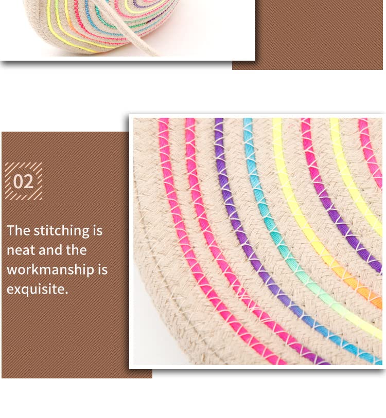 2022 Colorful Shoulder Hand -Handed Hook -Knitted Beach Bag Design Pattern Wallet Handmade Handbags