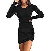 Valiamcep Womens Summer Tank Dress Crewneck Sleeveless Ribbed Knit Slim Fit Bodycon Mini Dresses