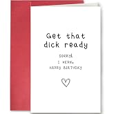 SuperShunhu Dirty Birthday Card for Husband, Sleazy Birthday Card for Boyfriend Him, Raunchy Birthday Card from Girlfriend Wife Her