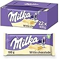Milka White Chocolate 100 g (Pack of 22)