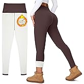 Uowou Women's Thick Fleece Lined Leggings High Waisted Tummy Control Thermal Warm Soft Yoga Pants for Cold Winter