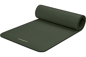 Retrospec Solana Yoga Mat 1/2" Thick w/Nylon Strap for Men & Women - Non Slip Excercise Mat for Yoga, Pilates, Stretching, Fl