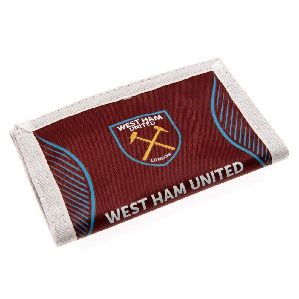West Ham United FC Touch Fastening Nylon Wallet (12 x 8cm) (Red/White/Blue)