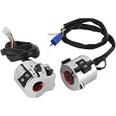 Gy6 Control Switch Chrome,1 Pair Motorcycle Handlebar Switch Control Button for Turn Headlight Horn 25mm Universal Turn Horn Switch Motorcycle Handlebar Switch Turn Motorcycle