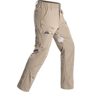Men's Hiking Pants Lightweight Quick Dry Breathable Cargo Pants | comfy nylon fabric, 10 utility pockets, crotch air vents, 4