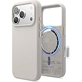 elago for iPhone 17 Pro Case, Premium Magnetic Silicone Case, Compatible with MagSafe, Liquid Silicone Material, Protective Cover, Shockproof, Slim Phone, 6.3 inch (Stone)