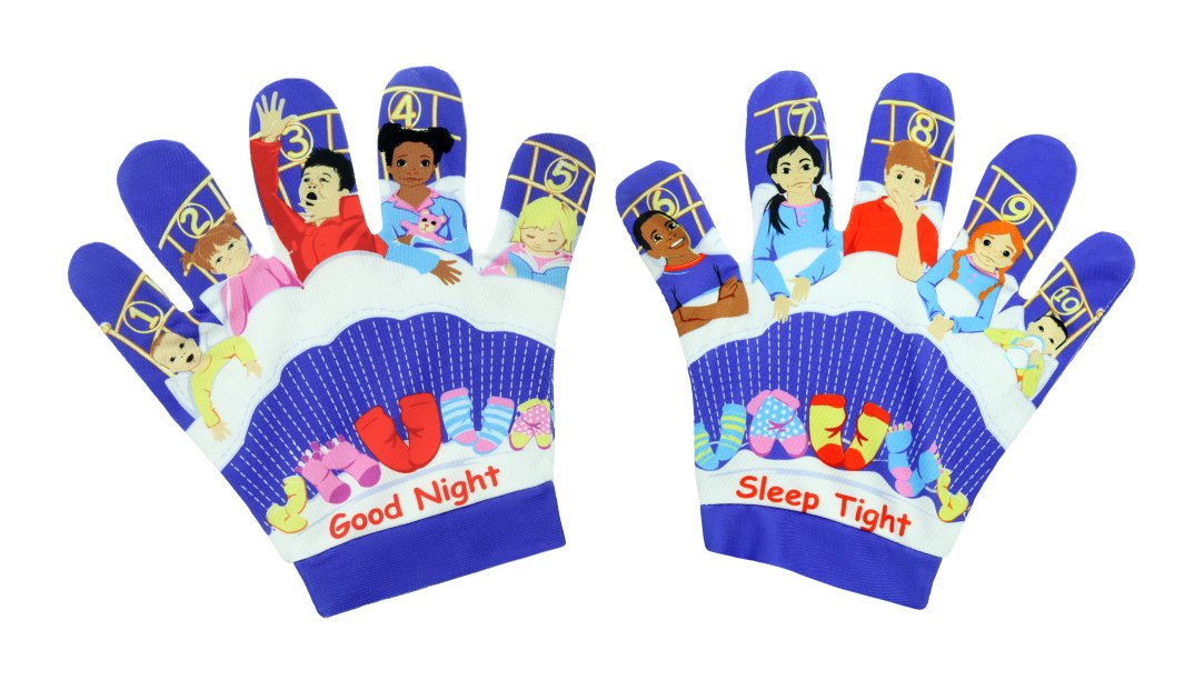 The Puppet Company - Favourite Song Mitts - Ten in a Bed Assorted Colours