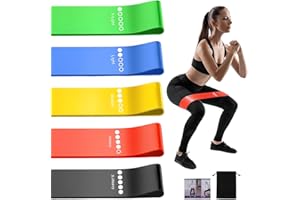 5-Strength Elastic Resistance Bands Set–Skin-Friendly Exercise Loops for Home & Gym Workouts, Ideal for Yoga, Pilates, Stretc