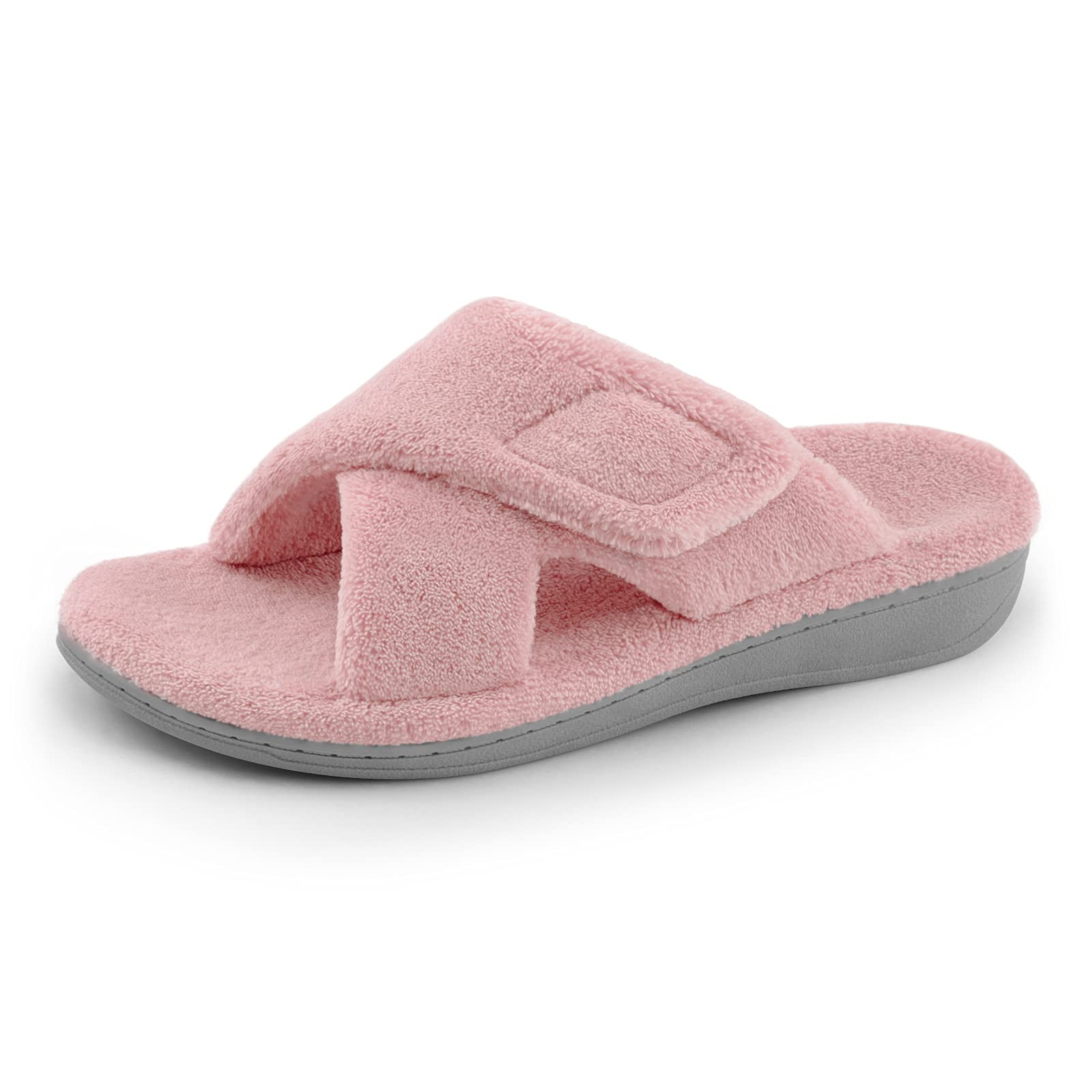 Photo 1 of BCSTUDIO Orthotic Women Slippers with Arch Support Fuzzy Orthopedic Ladies Slippers for Plantar Fasciitis Fluffy Cozislides Slides (9, Pink, numeric_9)